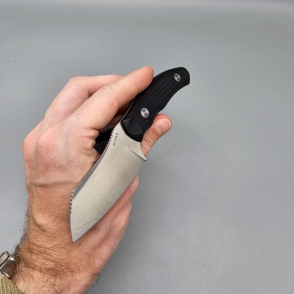 Kizer Bulldog Fix Fahrtenmesser 14C28N Stahl G10 Schwarz