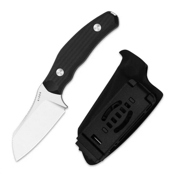 Kizer Bulldog Fix Fahrtenmesser 14C28N Stahl G10 Schwarz