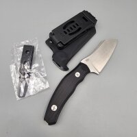 Kizer Bulldog Fix Fahrtenmesser 14C28N Stahl G10 Schwarz