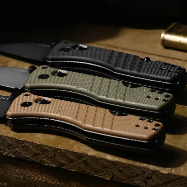 Kizer Aegis T Taschenmesser Rettungsmesser AEB-L Stahl G10 Grün