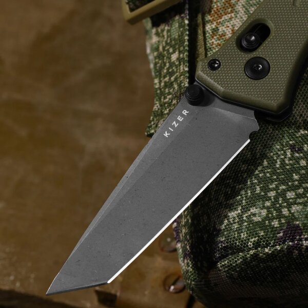 Kizer Aegis T Taschenmesser Rettungsmesser AEB-L Stahl G10 Grün