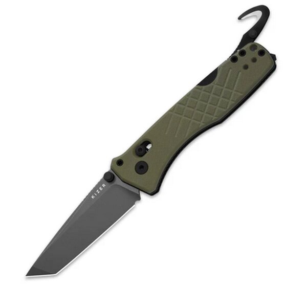 Kizer Aegis T Taschenmesser Rettungsmesser AEB-L Stahl G10 Grün