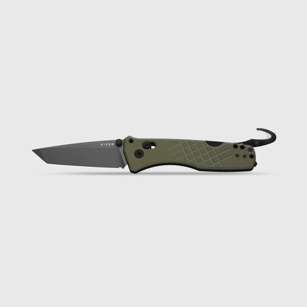 Kizer Aegis T Taschenmesser Rettungsmesser AEB-L Stahl G10 Grün
