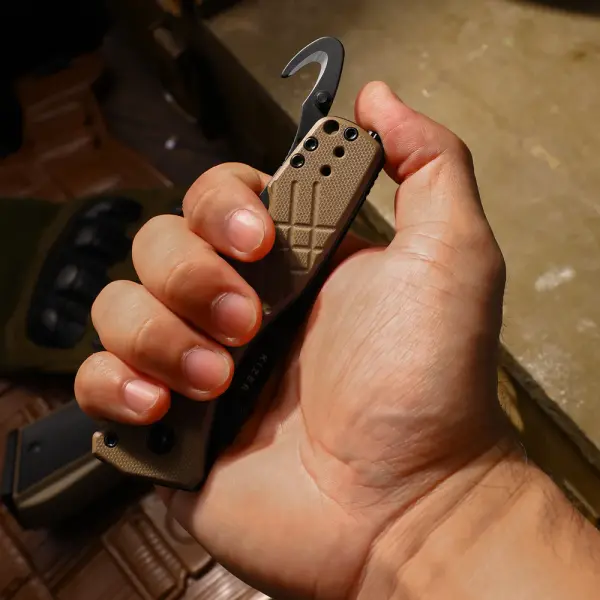 Kizer Aegis T Taschenmesser Rettungsmesser AEB-L Stahl G10 Coyote