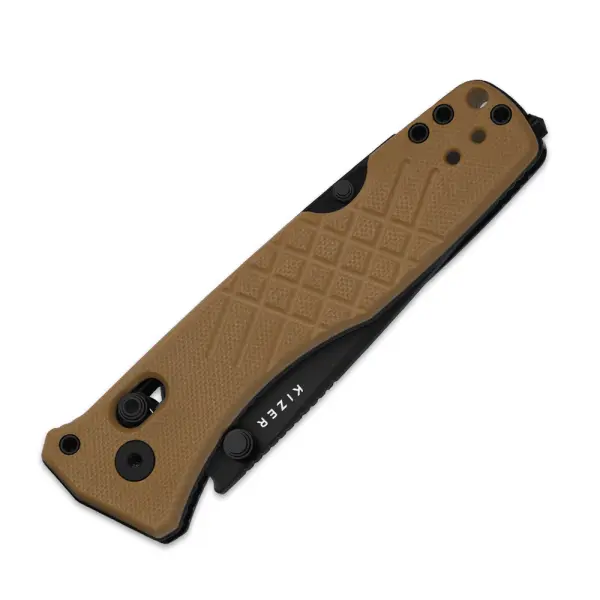 Kizer Aegis T Taschenmesser Rettungsmesser AEB-L Stahl G10 Coyote
