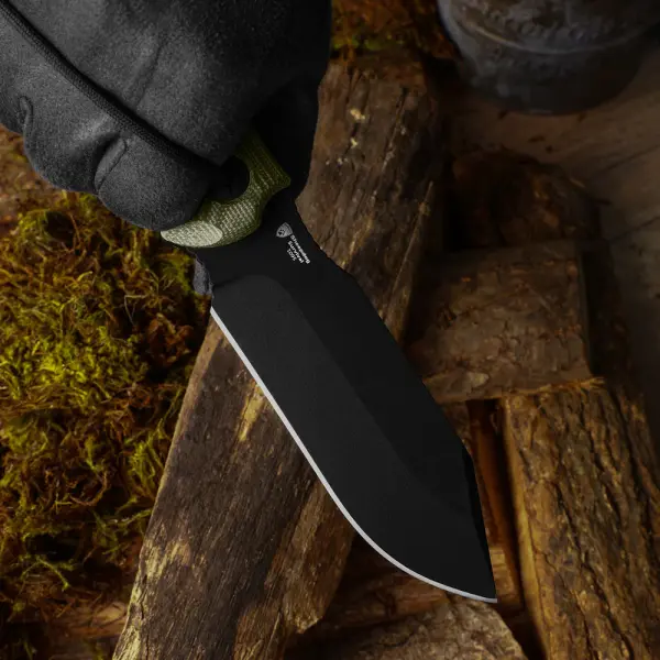 Kizer Sheepdog Survival Fahrtenmesser 1095 Stahl G10 Schwarz