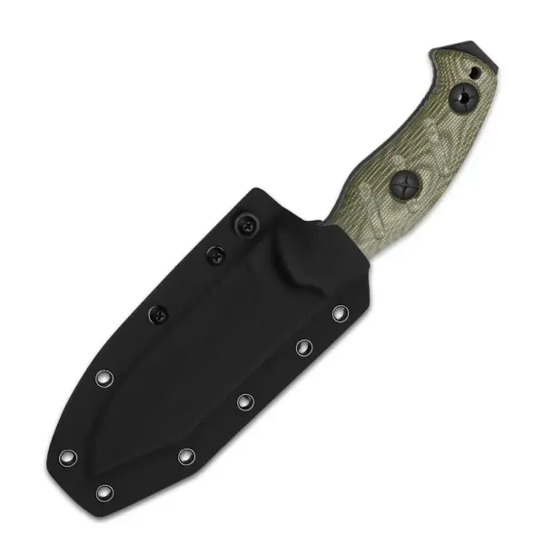 Kizer Sheepdog Survival Fahrtenmesser 1095 Stahl Micarta Grün