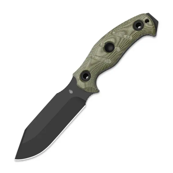 Kizer Sheepdog Survival Fahrtenmesser 1095 Stahl Micarta Grün