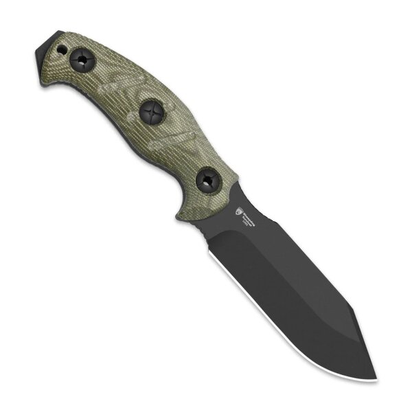Kizer Sheepdog Survival Fahrtenmesser 1095 Stahl Micarta Grün