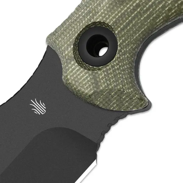 Kizer Sheepdog Survival Fahrtenmesser 1095 Stahl Micarta Grün