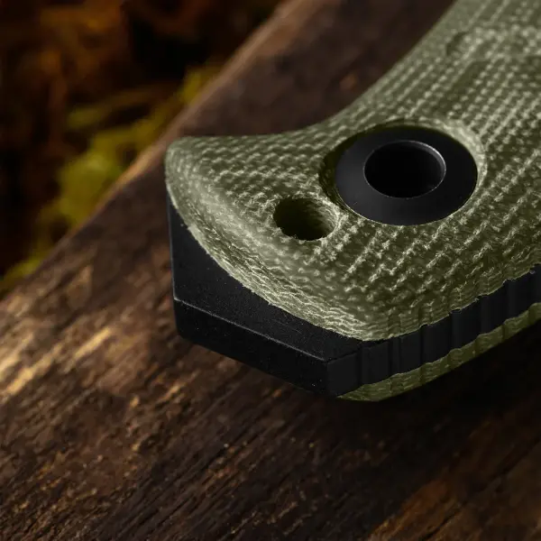Kizer Sheepdog Survival Fahrtenmesser 1095 Stahl Micarta Grün