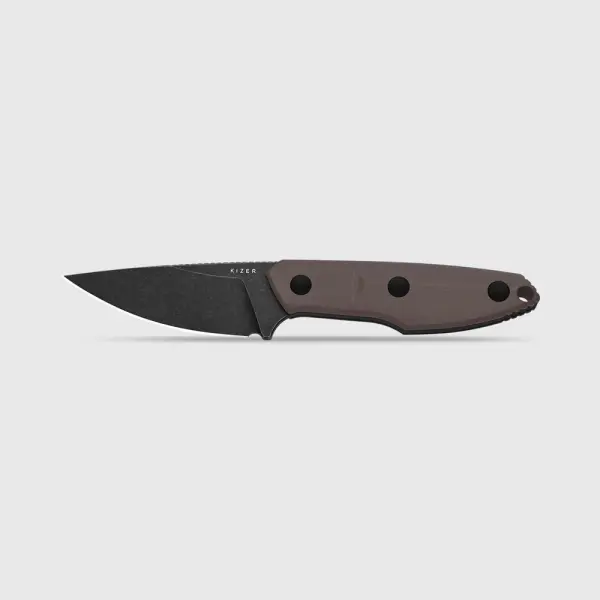 Kizer Splinter Fahrtenmesser AEB-L Stahl G10 Braun EDC