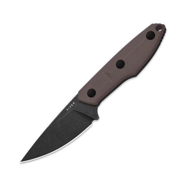 Kizer Splinter Fahrtenmesser AEB-L Stahl G10 Braun EDC