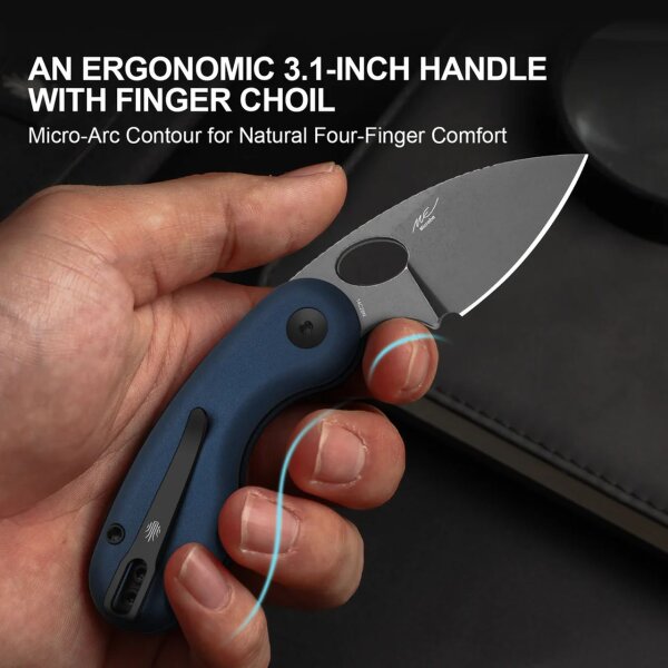 Kizer Microbe Taschenmesser 14C28N Stahl Aluminium Blau