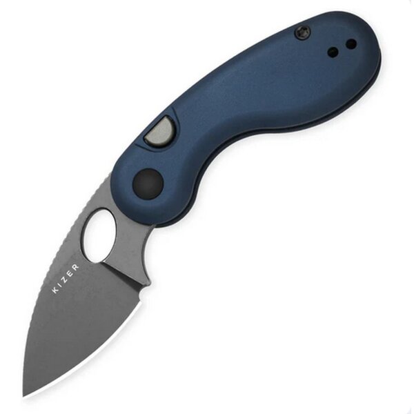 Kizer Microbe Taschenmesser 14C28N Stahl Aluminium Blau