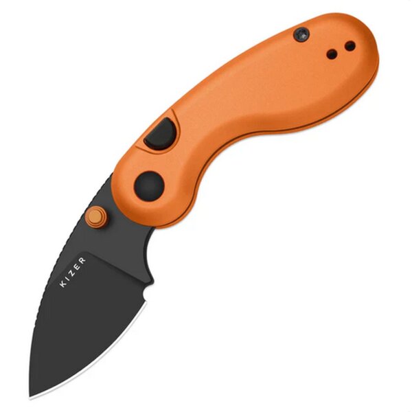 Kizer Microbe Taschenmesser 14C28N Stahl Aluminium Orange