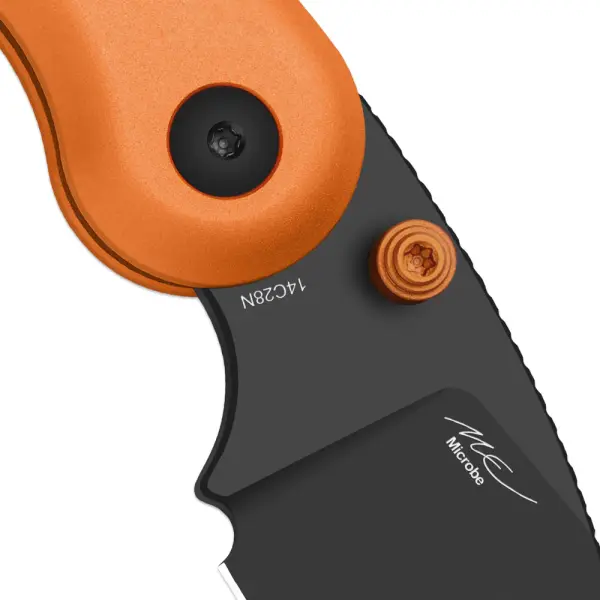Kizer Microbe Taschenmesser 14C28N Stahl Aluminium Orange