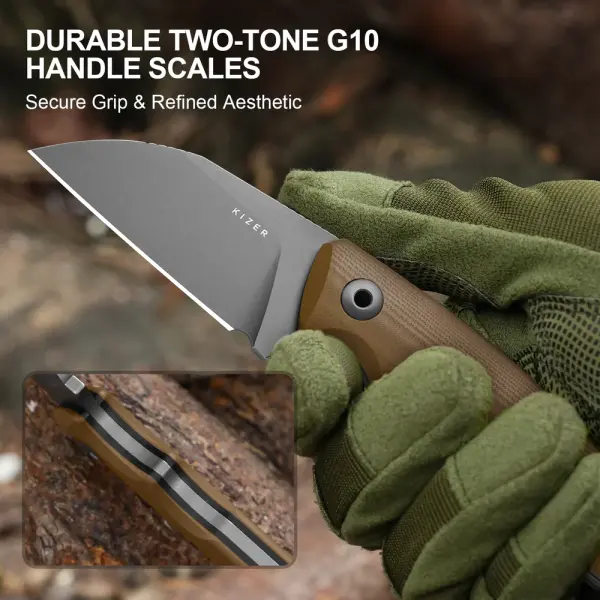 Kizer Snick Fahrtenmesser AEB-L Stahl G10 Coyote EDC