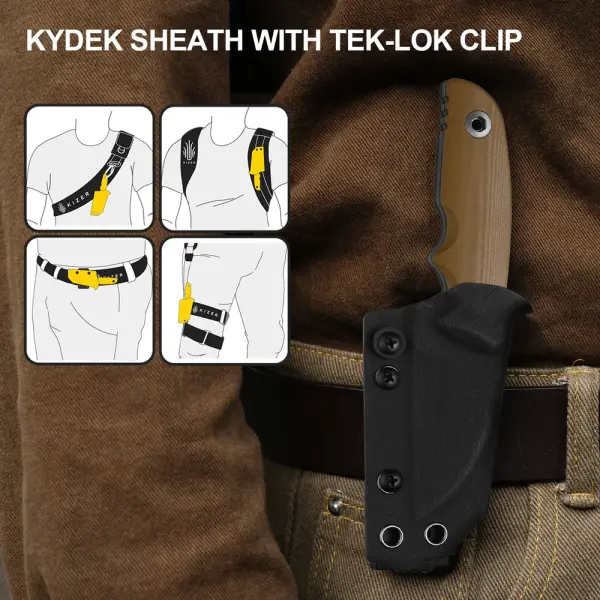 Kizer Snick Fahrtenmesser AEB-L Stahl G10 Coyote EDC