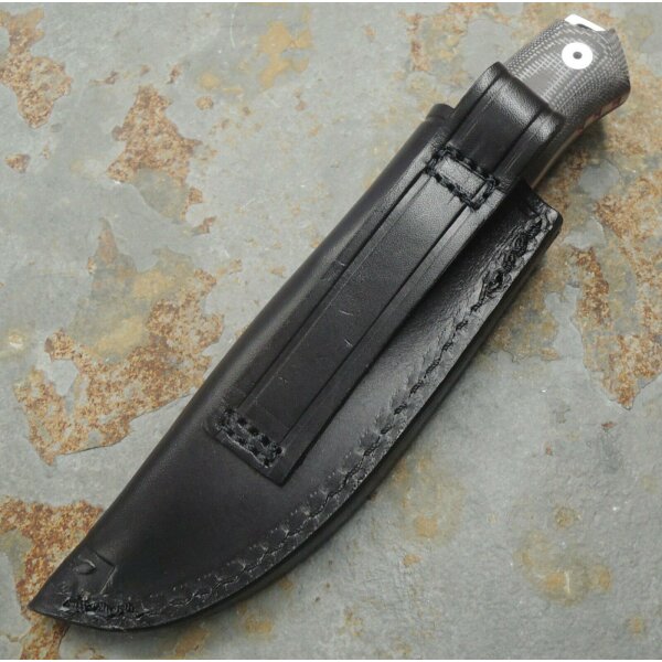 J&V Chacal Mini MoVa Micarta Schwarz inkl. Lederscheide