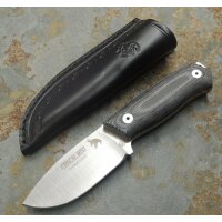 J&amp;V Chacal Mini MoVa Micarta Schwarz inkl. Lederscheide