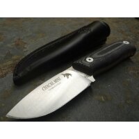 J&V Chacal Mini MoVa Micarta Schwarz inkl. Lederscheide