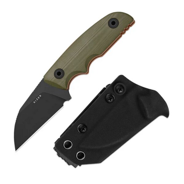 Kizer Snick Fahrtenmesser AEB-L Stahl G10 Olivegrün EDC