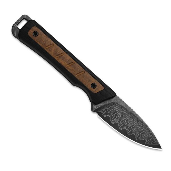 Kizer Whiskey Jack Fahrtenmesser Damast G10 & Mkuruti Holz EDC