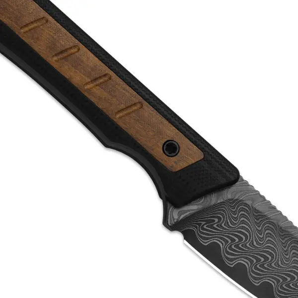 Kizer Whiskey Jack Fahrtenmesser Damast G10 & Mkuruti Holz EDC