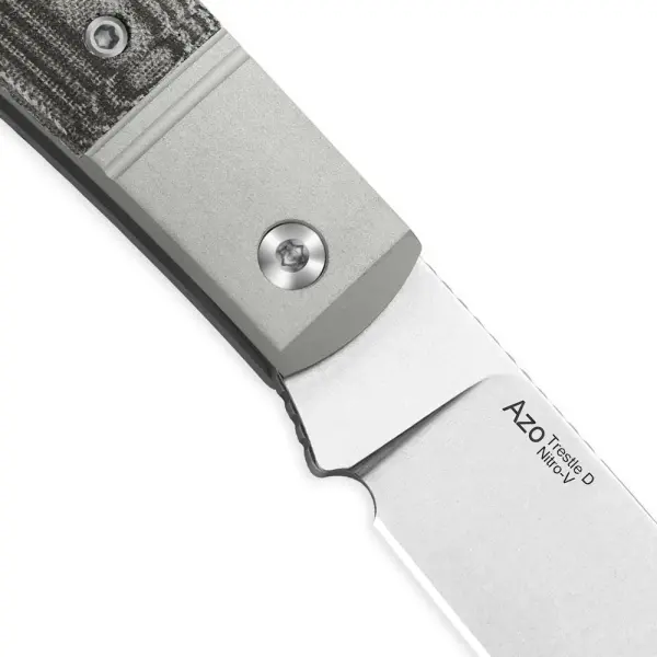 Kizer Trestle D Slipjoint Nitro-V Stahl Aluminium & Norplex UltreX™ Micarta