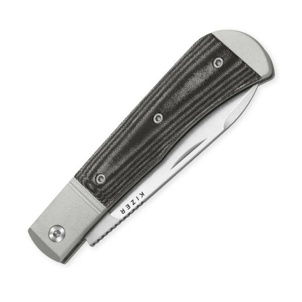 Kizer Trestle D Slipjoint Nitro-V Stahl Aluminium & Norplex UltreX™ Micarta