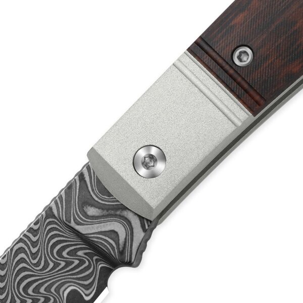 Kizer Trestle D Slipjoint Damast Aluminium & Leopardholz