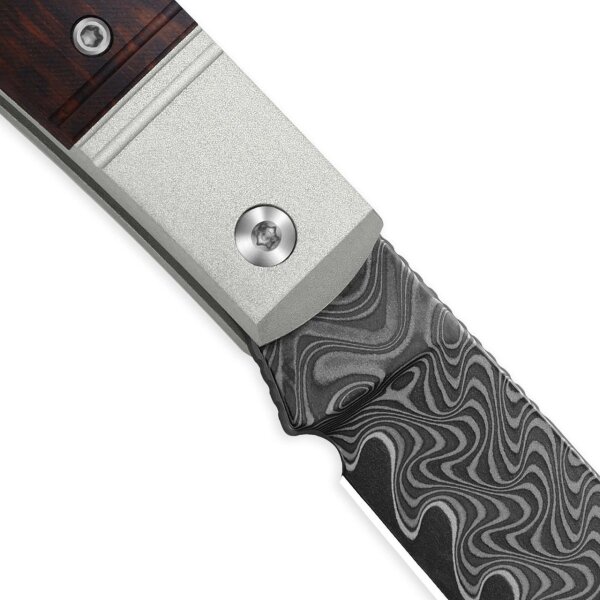 Kizer Trestle D Slipjoint Damast Aluminium & Leopardholz