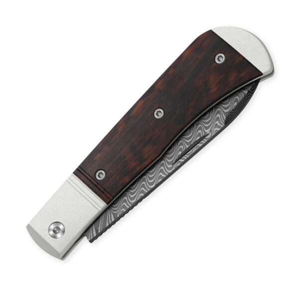 Kizer Trestle D Slipjoint Damast Aluminium & Leopardholz