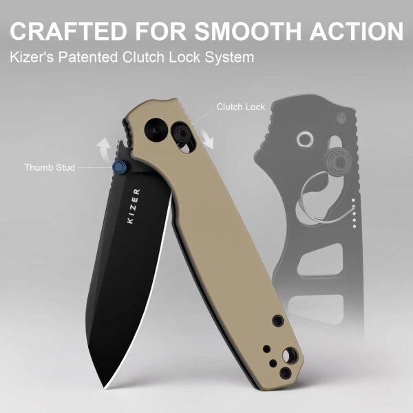 Kizer Pokiman CS Clutch Lock Folder AEB-L Stahl Aluminium