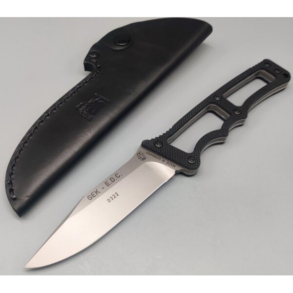 Eickhorn GEK-EDC Glatt G10 schwarz Fahrtenmesser