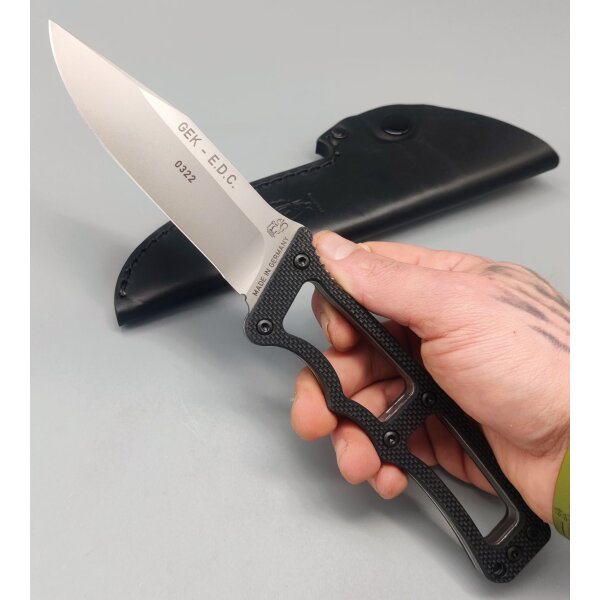 Eickhorn GEK-EDC Glatt G10 schwarz Fahrtenmesser