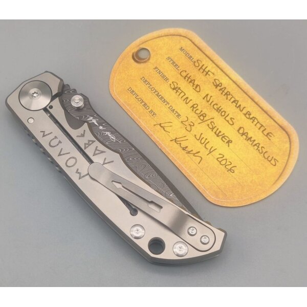 Spartan Blades Messer SF5 Damast Chad Nichols Stahl Harsey Folder - Spartan Battle