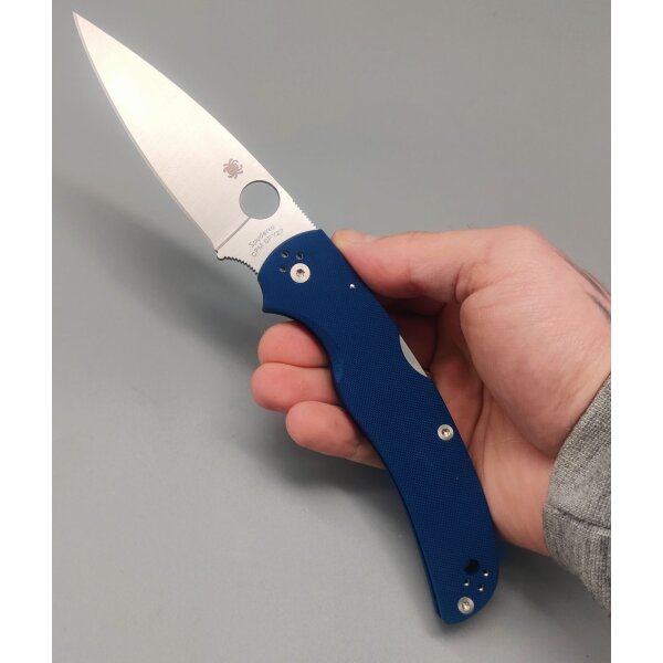 Spyderco Native Chief Blue G10 CPM-SPY27 PlainEdge Backlock 01SP1328