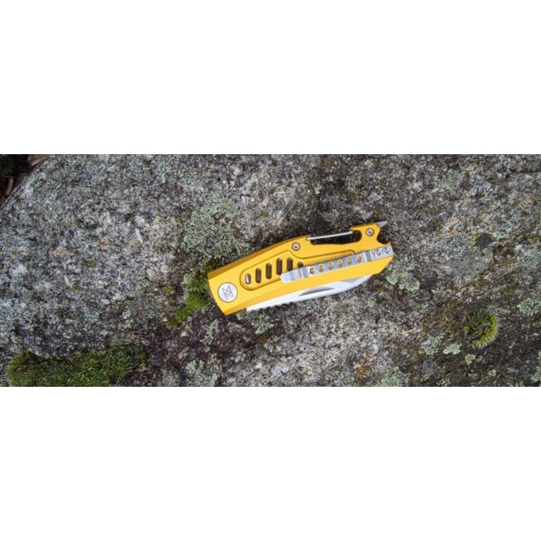 Midgards Messer Carabiner Folder Gelb Slipjoint Taschenmesser