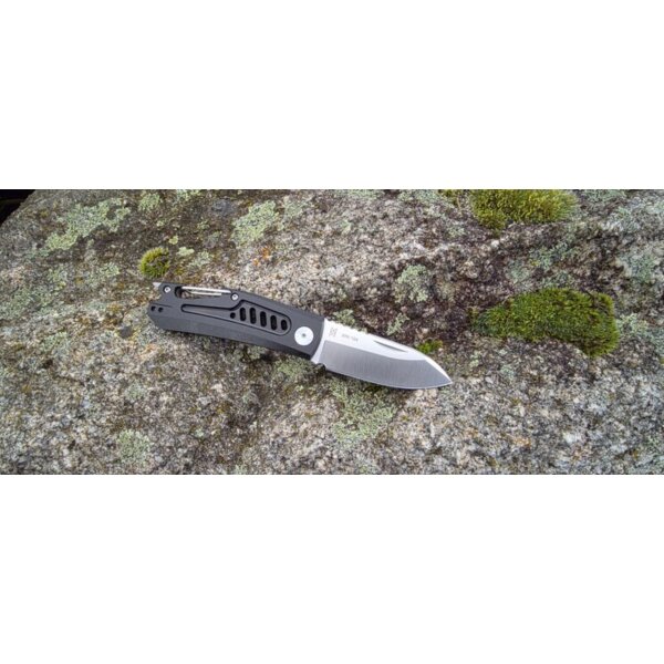 Midgards Messer Carabiner Folder Schwarz Slipjoint Taschenmesser