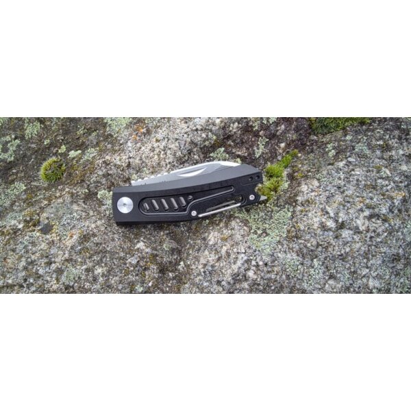 Midgards Messer Carabiner Folder Schwarz Slipjoint Taschenmesser
