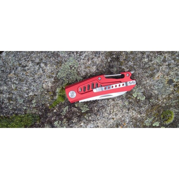Midgards Messer Carabiner Folder Rot Slipjoint Taschenmesser