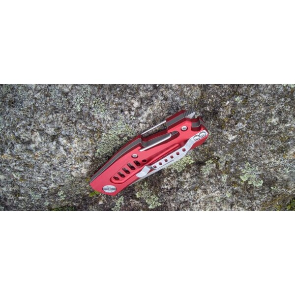Midgards Messer Carabiner Folder Rot Slipjoint Taschenmesser