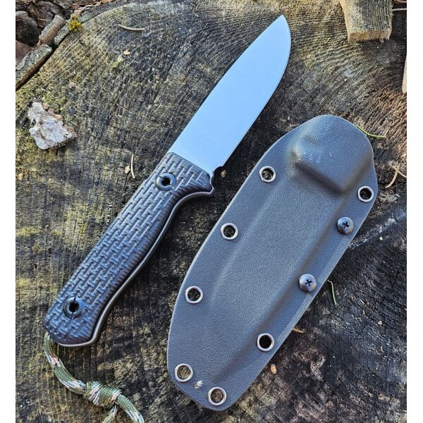 Fox Outdoor Messer Bushcraft 3Cr13 Stahl G10 Griff Kydexscheide 5,5 mm Stärke