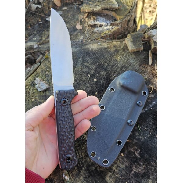 Fox Outdoor Messer Bushcraft 3Cr13 Stahl G10 Griff Kydexscheide 5,5 mm Stärke