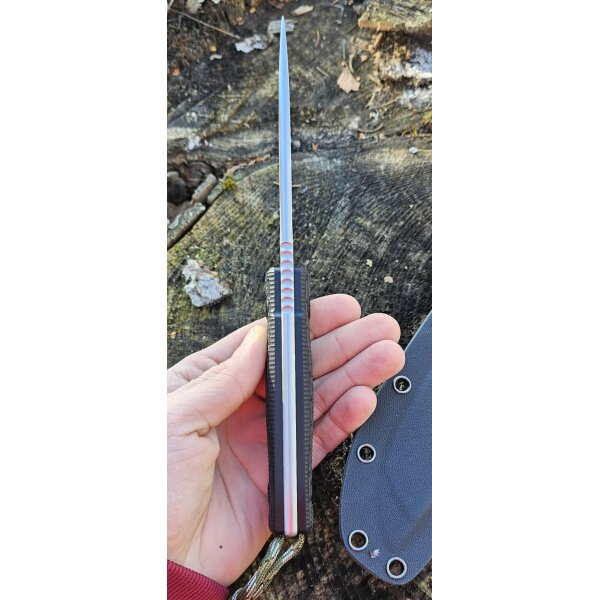 Fox Outdoor Messer Bushcraft 3Cr13 Stahl G10 Griff Kydexscheide 5,5 mm Stärke