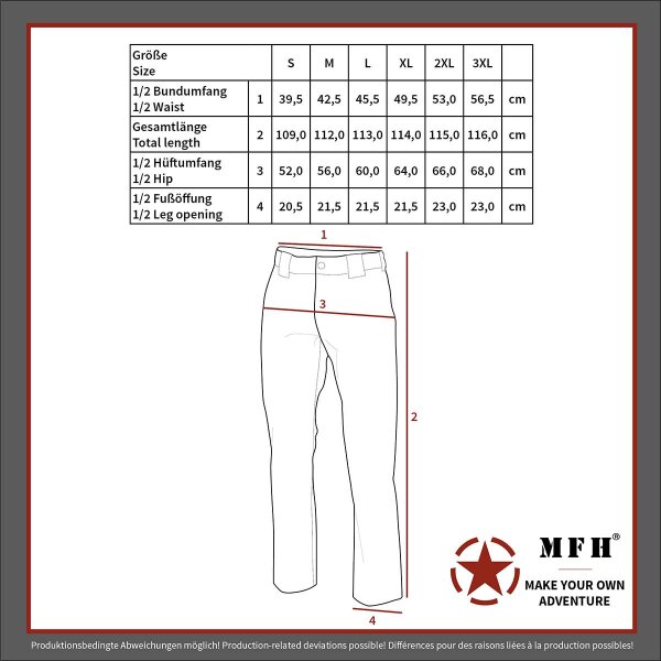 MFH US Kampfhose BDU Blau Feldhose US Army Hose Größe M