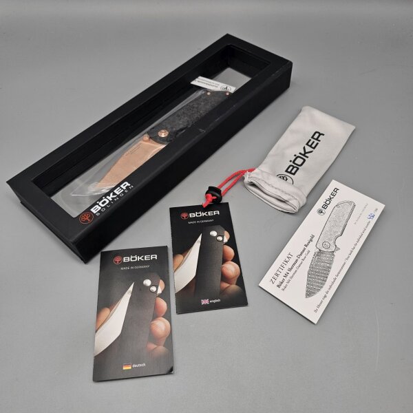 Böker Solingen Messer M4 SHERMAN-DAMAST Rose Gold Limited Edition Nr.430 von 500 Chad Nichols Damast 110118DAM