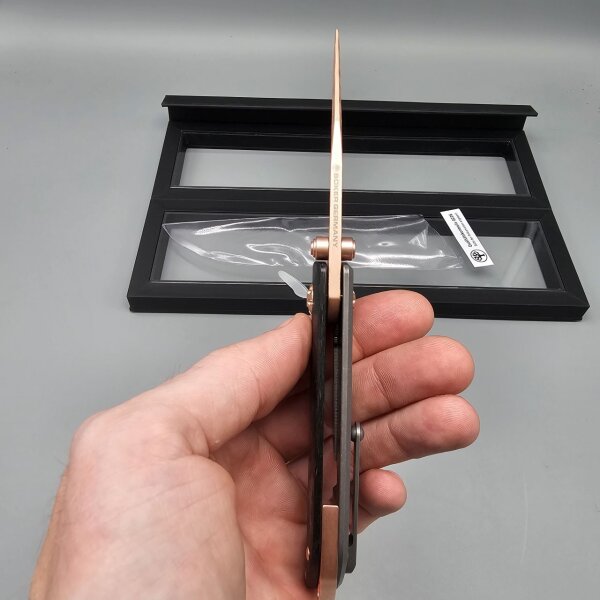 Böker Solingen Messer M4 SHERMAN-DAMAST Rose Gold Limited Edition Nr.430 von 500 Chad Nichols Damast 110118DAM